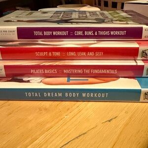 Palates Pro Chair work out DVDs. Excellent condition. 5 DVDs in 4 cases.